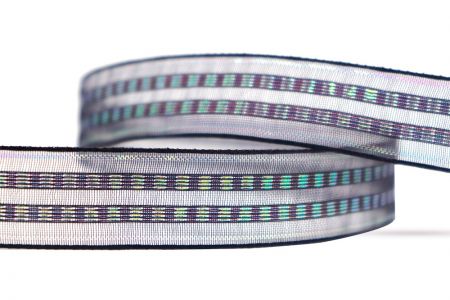 Podwójna wstążka organzowa w kratkę - Podwójna wstążka organzowa w kratkę